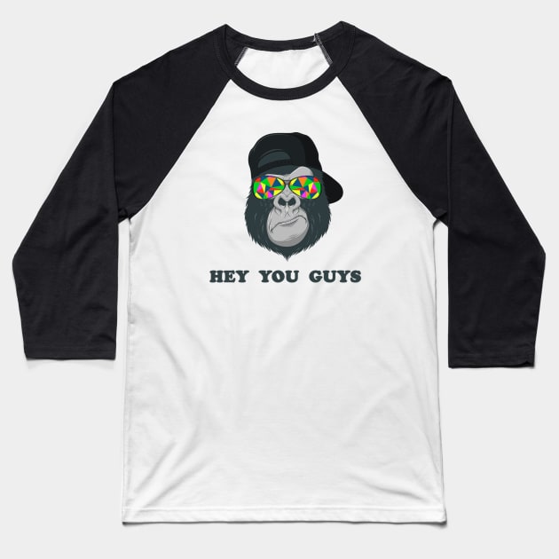 Hey you guys, funny youth design Baseball T-Shirt by Stell_a